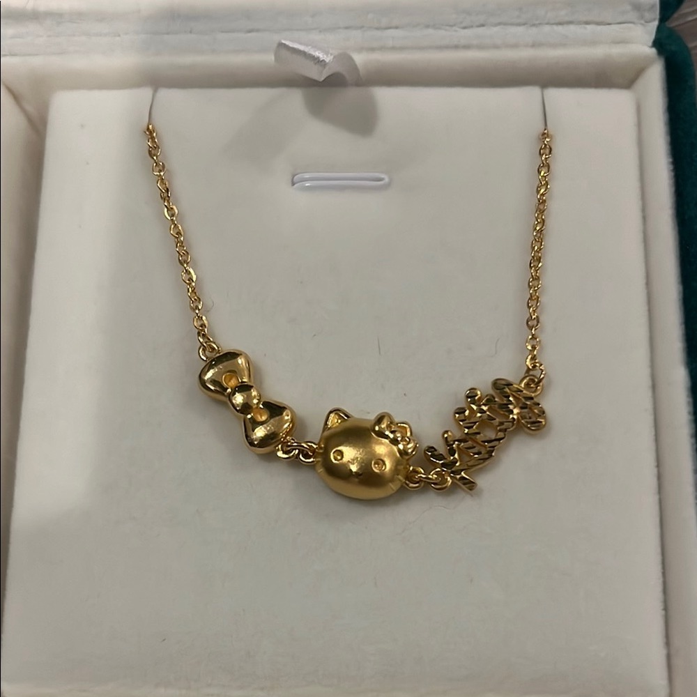 Gold Cat Pendant Necklace
